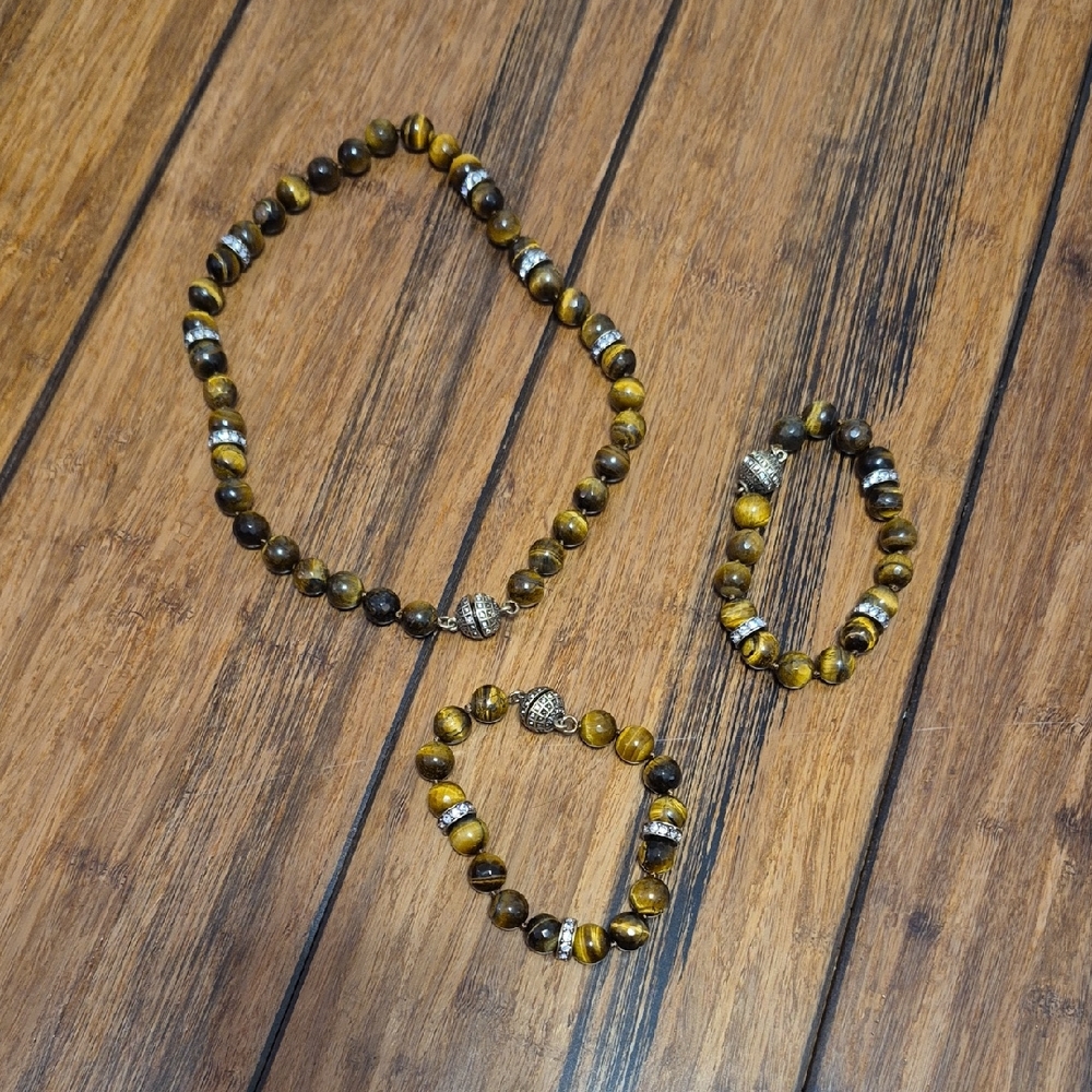 CHLOE+ISABEL Tiger Eye Magnetic 3 in 1 Necklace/Bracelet